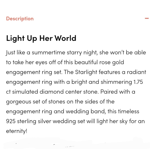 Modern Gents wedding and engagement set:The Starlight - Picture 4 of 5
